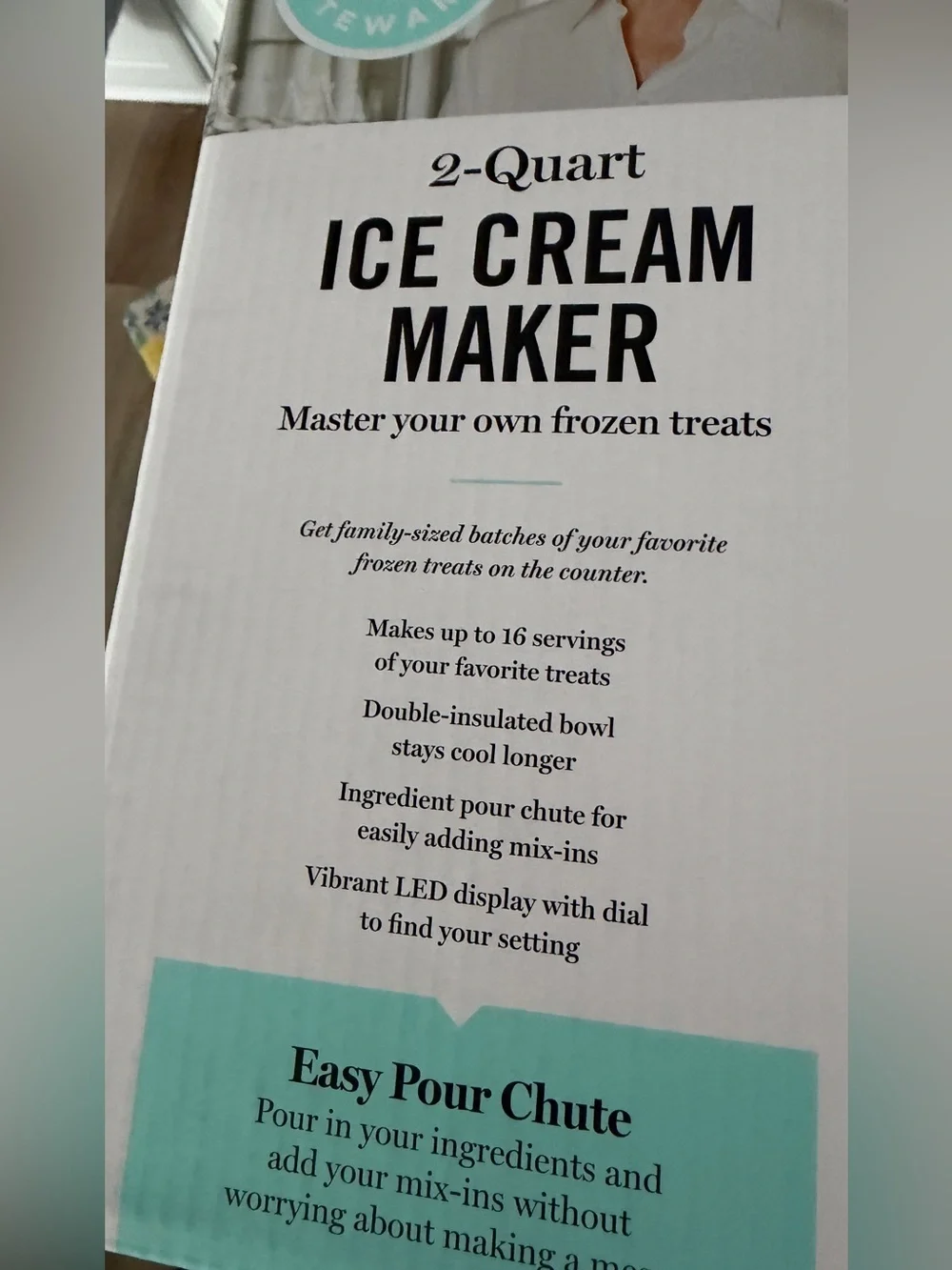 Martha Stewart 2qt Double Insulated Ice cream maker. New Never opened